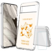 TalkingCase Hybrid Phone Case Compatible for Google Pixel 8a 2024(Not Pixel 8, 8 Pro), Feline Elegance Print, w/ Glass Screen Protector, Acrylic Back, Raised Edges, USA Print