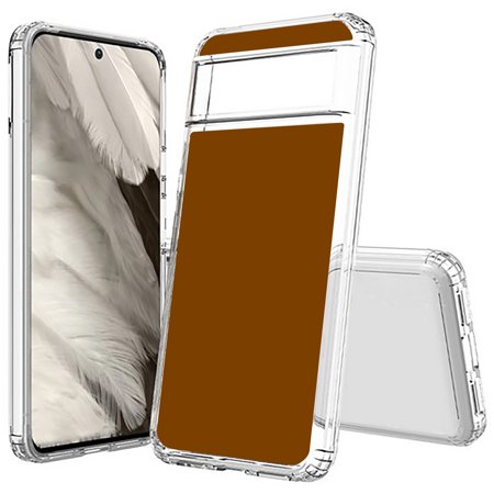 TalkingCase Hybrid Phone Case Compatible for Google Pixel 8a 2024(Not Pixel 8, 8 Pro), Chocolate Brown Print, Acrylic Back, Raised Edges, USA Print