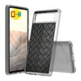 thumbnail image 1 of TalkingCase Hybrid Phone Cover Compatible for Google Pixel 6, Steel Grate 9 Print, w/ Glass Screen Protector, Acrylic Back, Raised Edges, Print in USA, 1 of 7