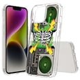 thumbnail image 1 of TalkingCase Hybrid Phone Cover Compatible for Apple iPhone 15, BoomBox Skeleton Print, Acrylic Back, Raised Edges, Print in USA, 1 of 7