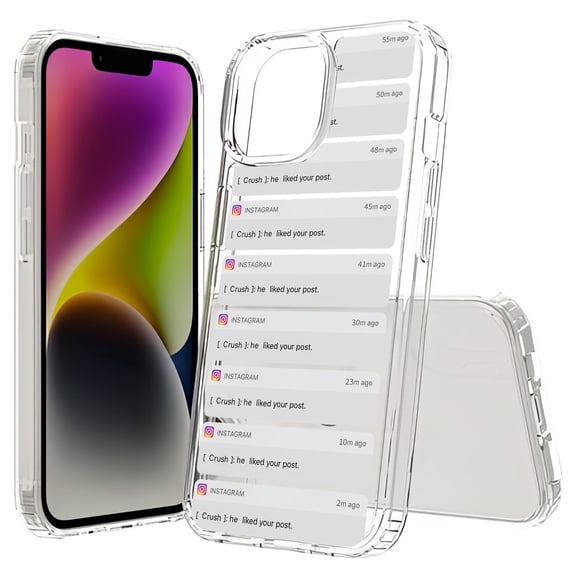 TalkingCase Hybrid Phone Cover Compatible for Apple iPhone 15, He Like Your Post Print, Acrylic Back, Raised Edges, Print in USA