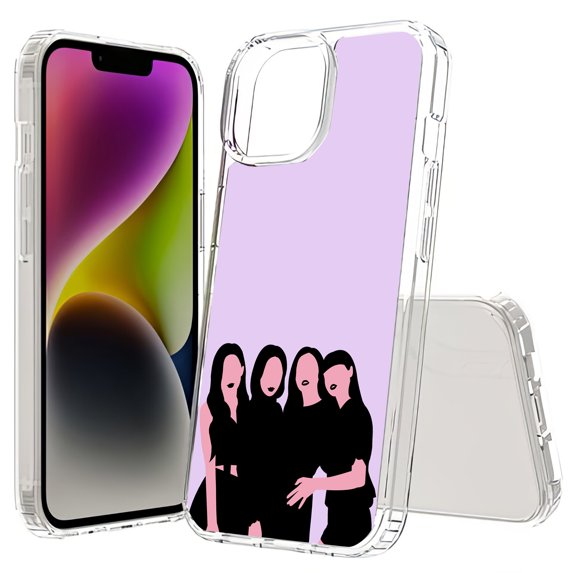 TalkingCase Hybrid Phone Cover Compatible for Apple iPhone 15, KPOP Blackpink 4 Print, Acrylic Back, Raised Edges, Print in USA