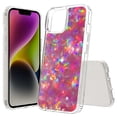 thumbnail image 1 of TalkingCase Hybrid Phone Cover Compatible for Apple iPhone 15 Plus, Dazzling Pink Opal Print, Acrylic Back, Raised Edges, USA, 1 of 7