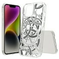 thumbnail image 1 of TalkingCase Hybrid Phone Cover Compatible for Apple iPhone 15 Plus, Overlapping Rings Print, Acrylic Back, Raised Edges, USA, 1 of 7