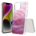 thumbnail image 1 of TalkingCase Hybrid Phone Cover Compatible for Apple iPhone 15 Plus, Pink Feather Print, Acrylic Back, Raised Edges, USA, 1 of 7