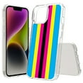 thumbnail image 1 of TalkingCase Hybrid Phone Cover Compatible for Apple iPhone 15 Plus, Racing Stripe 17 Print, Acrylic Back, Raised Edges, USA, 1 of 7