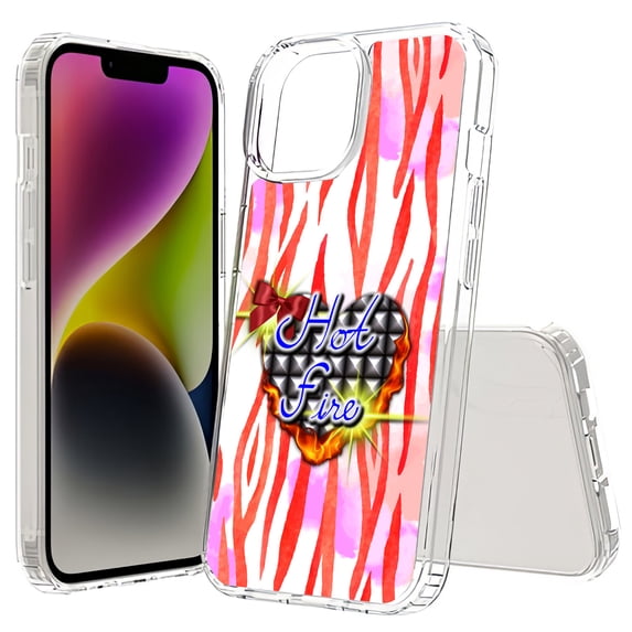 TalkingCase Hybrid Phone Cover Compatible for Apple iPhone 15 Plus, Watercolor Fur 4 Print, Acrylic Back, Raised Edges, USA