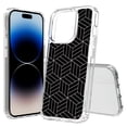 thumbnail image 1 of TalkingCase Hybrid Phone Cover Compatible for Apple iPhone 15 Pro, Black and White Box Print, Acrylic Back, Raised Edges, USA, 1 of 7