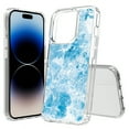 thumbnail image 1 of TalkingCase Hybrid Phone Cover Compatible for Apple iPhone 15 Pro, Blue White Marble 3 Print, Acrylic Back, Raised Edges, USA, 1 of 7