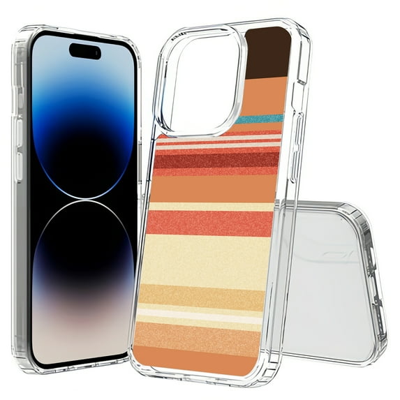 TalkingCase Hybrid Phone Cover Compatible for Apple iPhone 15 Pro, Cartoon Color 16 Print, Acrylic Back, Raised Edges, USA