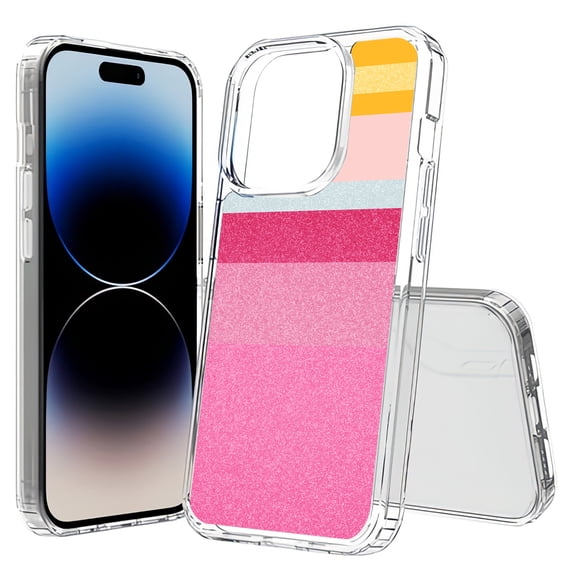 TalkingCase Hybrid Phone Cover Compatible for Apple iPhone 15 Pro, Cartoon Color 6 Print, Acrylic Back, Raised Edges, USA
