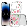 thumbnail image 1 of TalkingCase Hybrid Phone Cover Compatible for Apple iPhone 15 Pro, Flower 3 Print, Acrylic Back, Raised Edges, USA, 1 of 7