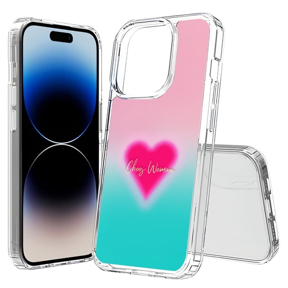 TalkingCase Hybrid Phone Cover Compatible for Apple iPhone 15 Pro Max, Choose Woman Print, Acrylic Back, Raised Edges, USA