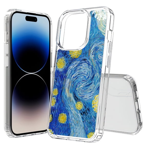 TalkingCase Hybrid Phone Cover Compatible for Apple iPhone 15 Pro Max, Classic Painting 2 Print, Acrylic Back, Raised Edges, USA