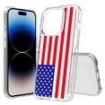thumbnail image 1 of TalkingCase Hybrid Phone Cover Compatible for Apple iPhone 15 Pro Max, Flag America Print, Acrylic Back, Raised Edges, USA, 1 of 7