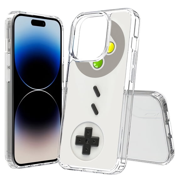 TalkingCase Hybrid Phone Cover Compatible for Apple iPhone 15 Pro Max, Gameboy Print, Acrylic Back, Raised Edges, USA
