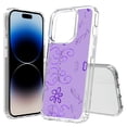 thumbnail image 1 of TalkingCase Hybrid Phone Cover Compatible for Apple iPhone 15 Pro Max, Purple Drawing Print, Acrylic Back, Raised Edges, USA, 1 of 7