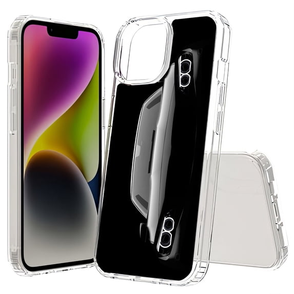 TalkingCase Hybrid Phone Cover Compatible for Apple iPhone 15, Racing Car Print, Acrylic Back, Raised Edges, Print in USA