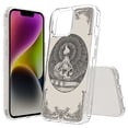 thumbnail image 1 of TalkingCase Hybrid Phone Cover Compatible for Apple iPhone 15, Skull Art Illuminati Print, Acrylic Back, Raised Edges, Print in USA, 1 of 7