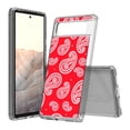 thumbnail image 1 of TalkingCase Hybrid Phone Cover Compatible for Google Pixel 6, Paisley Red Pattern Print, Acrylic Back, Raised Edges, Print in USA, 1 of 7
