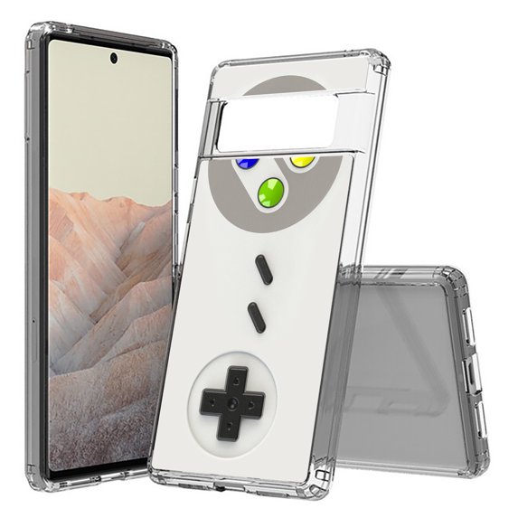 TalkingCase Hybrid Phone Cover Compatible for Google Pixel 6 Pro, Gameboy Print, Acrylic Back, Raised Edges, Print in USA