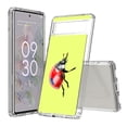 thumbnail image 1 of TalkingCase Hybrid Phone Cover Compatible for Google Pixel 6a, Ladybug Photo Print, Acrylic Back, Raised Edges, Print in USA, 1 of 7