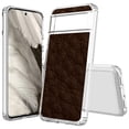 thumbnail image 1 of TalkingCase Hybrid Phone Cover Compatible for Google Pixel 8, Brown Cow Hide Print, Acrylic Back, Raised Edges, Print in USA, 1 of 7