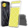 thumbnail image 1 of TalkingCase Hybrid Phone Cover Compatible for Google Pixel 8 Pro, Cross Design Print, w/ Glass Screen Protector, Acrylic Back, Raised Edges, USA, 1 of 7