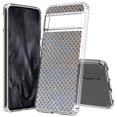 thumbnail image 1 of TalkingCase Hybrid Phone Cover Compatible for Google Pixel 8 Pro, Steel Grate 13 Print, Acrylic Back, Raised Edges, USA, 1 of 7