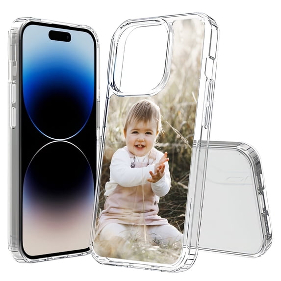 TalkingCase Personalize Custom Phone Case Cover Made for Apple iPhone 15 Pro Max, DIY Design, Child Photo, Acrylic Back, Raised Edges, Print in USA