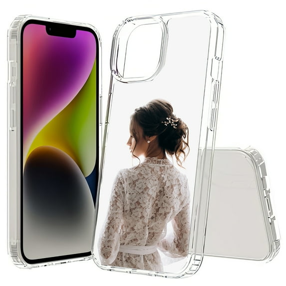 TalkingCase Personalize Custom Phone Cover Made for Apple iPhone 15 Plus, DIY, My Love, Acrylic Back, Raised Edges, Print in USA