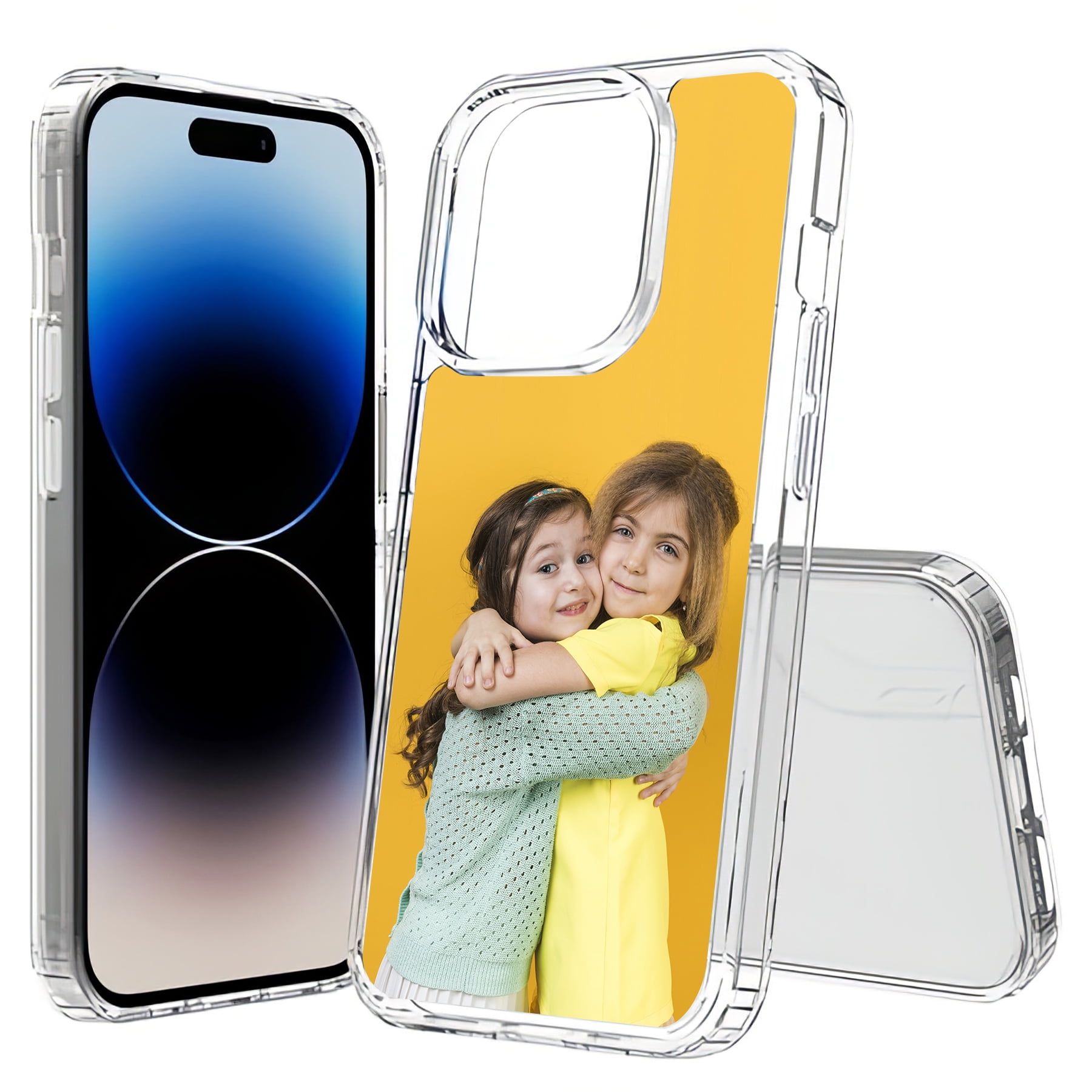 TalkingCase Personalize Custom Phone Cover Made for Apple iPhone 15 Pro, DIY, Sisters , Acrylic Back, Raised Edges, Print in USA TalkingCase Personalize Custom Phone Cover Made for Apple iPhone 15 Pro, DIY, Sisters , Acrylic Back, Raised Edges, Print in USA