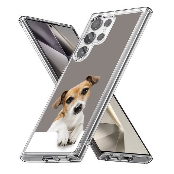 TalkingCase Personalize Slim Fit Phone Case Cover Made for Samsung Galaxy S24 Ultra(Not S24, S24+ Plus), DIY Design, Curious Puppy, Lightweight,Flexible, USA Print