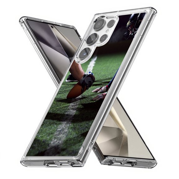 TalkingCase Personalize Slim Fit Phone Case Cover Made for Samsung Galaxy S24 Ultra(Not S24, S24+ Plus), DIY Design, Football, Lightweight,Flexible, USA Print