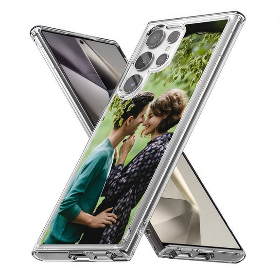 TalkingCase Personalize Slim Fit Phone Case Cover Made for Samsung Galaxy S24 Ultra(Not S24, S24+ Plus), DIY Design, Happy Moment, Lightweight,Flexible, USA Print
