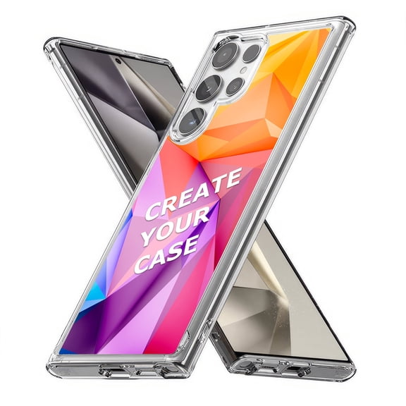TalkingCase Personalize Slim Fit Phone Case Cover Made for Samsung Galaxy S24 Ultra(Not S24, S24+ Plus), DIY Design, Make Your Own, Lightweight,Flexible, USA Print