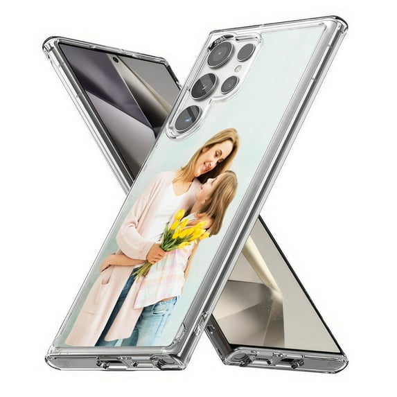 TalkingCase Personalize Slim Fit Phone Case Cover Made for Samsung Galaxy S24 Ultra(Not S24, S24+ Plus), DIY Design, Mother's Day, Lightweight,Flexible, USA Print