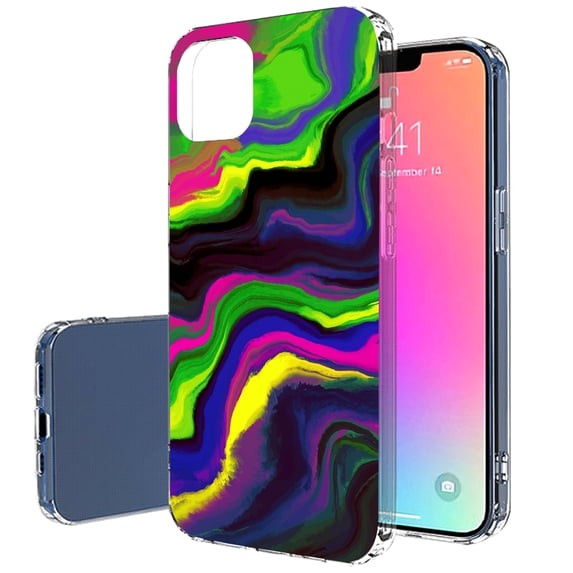 TalkingCase Slim Case for Apple iPhone 13 Pro, Slim Thin Gel Tpu Cover, Random Shapes 10 Print, Light Weight, Flexible, Soft, Anti-Scratch, Printed in USA