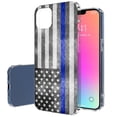 thumbnail image 1 of TalkingCase Slim Case for Apple iPhone 14 Plus, Slim Thin Gel Tpu Cover, Thin Blue Line 1 Print, Light Weight, Flexible, Soft, Anti-Scratch, Printed in USA, 1 of 7