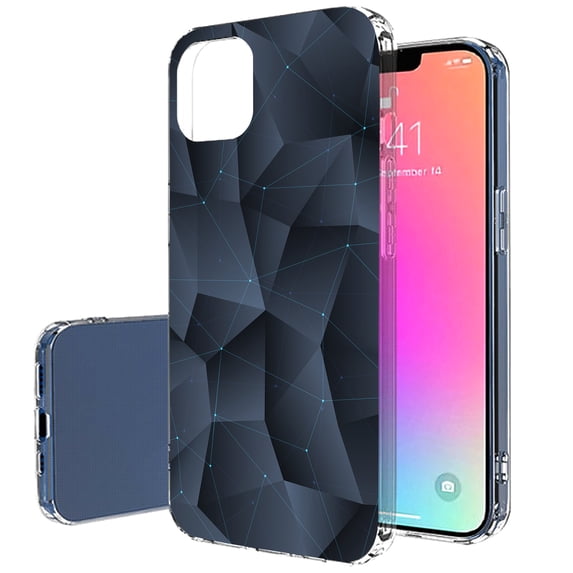 TalkingCase Slim Case for Apple iPhone 14 Plus, Slim Thin Gel Tpu Cover, Geometric Shapes 6 Print, Light Weight, Flexible, Soft, Anti-Scratch, Printed in USA