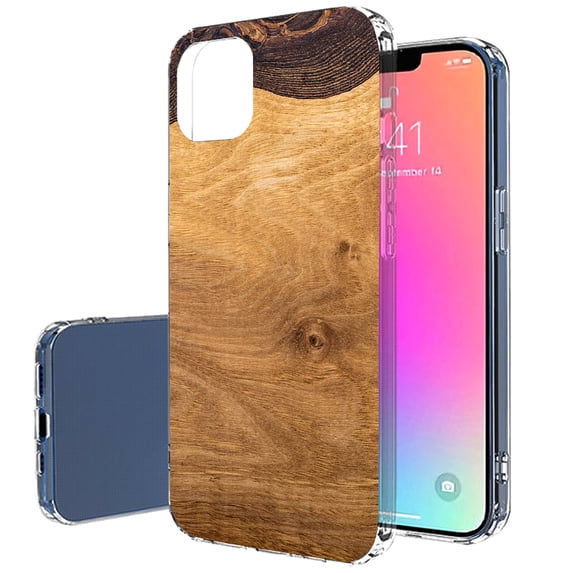 TalkingCase Slim Case for Apple iPhone 14 Plus, Slim Thin Gel Tpu Cover, Wood Grain 9 Print, Light Weight, Flexible, Soft, Anti-Scratch, Printed in USA
