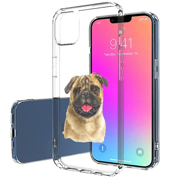 TalkingCase Slim Case for Apple iPhone 14 Pro, Slim Thin Gel Tpu Cover, Dog Watercolor 19 Print, Light Weight, Flexible, Soft, Anti-Scratch, Printed in USA