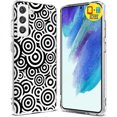 thumbnail image 1 of TalkingCase Slim Case Compatible for Samsung Galaxy S21 FE 5G, Glass Screen Protector Incl, Concentric Circles Print, Lightweight, Soft, USA, 1 of 8
