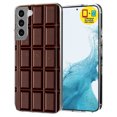 thumbnail image 1 of TalkingCase Slim Case Compatible for Samsung Galaxy S22 5G, Glass Screen Protector Incl, Chocolate Print, Lightweight,Flexible,Soft, USA, 1 of 8