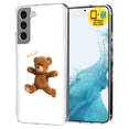 thumbnail image 1 of TalkingCase Slim Case Compatible for Samsung Galaxy S22 5G, Glass Screen Protector Incl, Hello Teddy Bear Print, Lightweight,Flexible,Soft, USA, 1 of 8