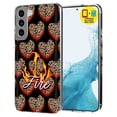 thumbnail image 1 of TalkingCase Slim Case Compatible for Samsung Galaxy S22 5G, Glass Screen Protector Incl, Leopard Fire Hearts Print, Lightweight,Flexible,Soft, USA, 1 of 8
