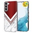 thumbnail image 1 of TalkingCase Slim Case Compatible for Samsung Galaxy S22 5G, Glass Screen Protector Incl, Marble Triangle Red Print, Lightweight,Flexible,Soft, USA, 1 of 8