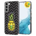 thumbnail image 1 of TalkingCase Slim Case Compatible for Samsung Galaxy S22 5G, Glass Screen Protector Incl, PineApple Gross Print, Lightweight,Flexible,Soft, USA, 1 of 8