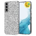 thumbnail image 1 of TalkingCase Slim Case Compatible for Samsung Galaxy S22 5G, Glass Screen Protector Incl, Polka Dot Black WHT Print, Lightweight,Flexible,Soft, USA, 1 of 8