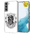 thumbnail image 1 of TalkingCase Slim Case Compatible for Samsung Galaxy S22 5G, Glass Screen Protector Incl, Skull and Snake Print, Lightweight,Flexible,Soft, USA, 1 of 8